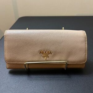 Prada Long Double Snap Wallet